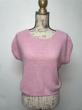 moon & madison Soft Pink Short-Sleeve Knit Sweater